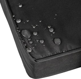 Narożnik ogrodowy technorattan Solvio ze stołem i ławką, jasnobrązowy, poduszki czarne