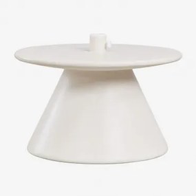 Podstawa Parasola Z Wbudowanym Okrągłym Stołem Ø60 Cm Z Cementu Darwys Distressed White - Sklum