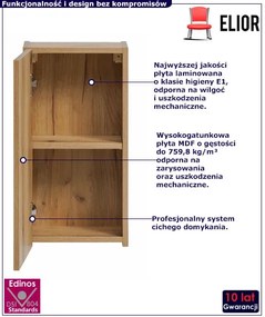Górna szafka łazienkowa w kolorze dąb - Dafo 5X