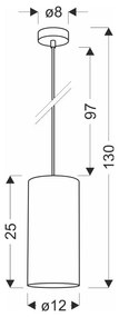 Beżowa lampa wisząca z rattanowym kloszem ø 12 cm Fleri – Candellux Lighting