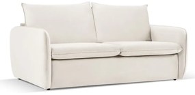 Kremowa aksamitna rozkładana sofa 194 cm Vienna – Cosmopolitan Design