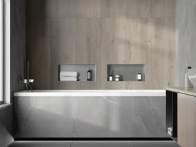 Mexen X-Wall-NR półka wnękowa bez kołnierza 45 x 20 cm, inox - 1911452010
