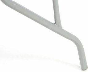 Prostokątny stół ogrodowy BISTRO z blatem szklanym - szary