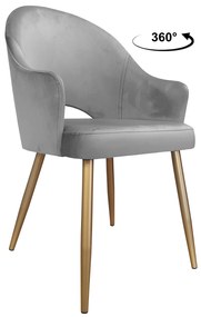 Krzesło obrotowe Velvet podstawa złota MG17