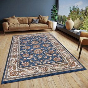 Dywan Luxor Perski Florystyczny niebiesko - kremowy 57 cm x 90 cm