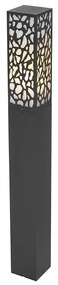 Nowoczesny słup ogrodowy czarny 90 cm IP44 - Nicole