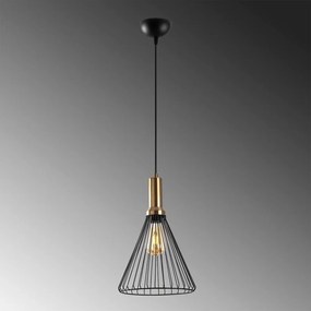 Czarna lampa wisząca z metalowym kloszem ø 24 cm Dear – Opviq lights