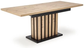 LAMELLO stół rozkładany 130-180/80 cm dąb artisan/czarny, na jednej nodze