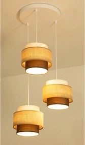 Brilagi - Żyrandol na lince RESNA 3xE27/60W/230V śr. 45 cm beżowy/czarny