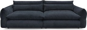 Ciemnoniebieska sofa z tkaniny szenilowej 276 cm Neil – Bobochic Paris