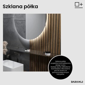 Podłużne lustro łazienkowe LED z zaokrąglonymi końcami G3