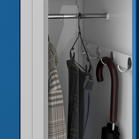 Szafka pracownicza metalowa czterokomorowa niebieska