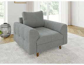 Szary fotel z materiału bouclé Ariella – Ropez