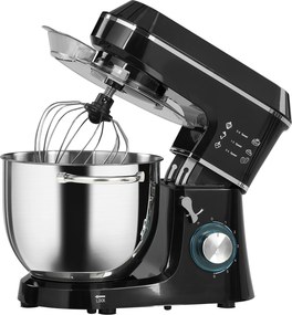 HOMCOM Robot planetarny 1400 W z miską 7 l i 6 prędkościami, hak do ciasta, trzepaczka i mieszadło, czarny | Aosom PL