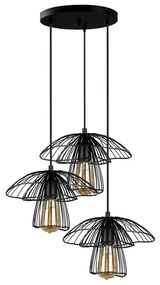 Czarna lampa wisząca Squid Lighting Root, wys. 117 cm