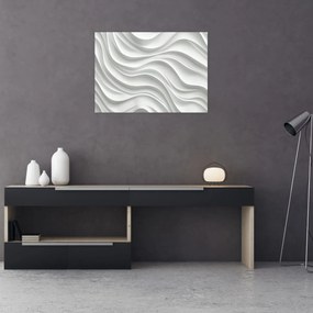 Obraz - 3D białe fale (70x50 cm)