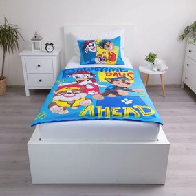 Niebieska bawełniana pościel dziecięca do łóżeczka 100x135 cm Paw Patrol "Pawsome days ahead" – Jerry Fabrics