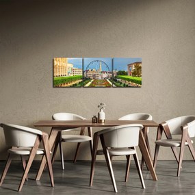 Obraz - Bruksela (z zegarem) (90x30 cm)