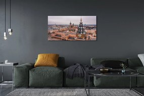 Obraz na płótnie Zimowa Panorama Krakowskich Kościołów