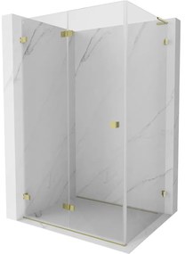 Mexen Lunar-F L kabina prysznicowa składana lewa 85 x 80 cm, transparent, złota - 836L-085-080-50-00-L