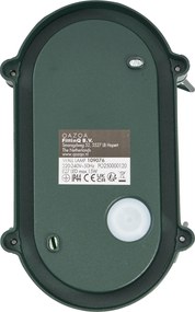 Zewnętrzna lampa ścienna i sufitowa ciemnozielona owalna IP44 - Noutica