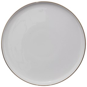 Talerze obiadowe porcelanowe SUBLIMA, złota obwódka, 6 sztuk x Ø 27 cm