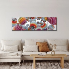 Obraz malowanych kulek (170x50 cm)