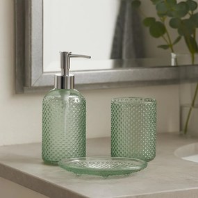 Zestaw łazienkowy NODE, dozownik, kubek na szczoteczki i mydelniczka, 3 elementy