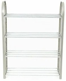 Compactor Czteropiętrowy stojak na buty na 12 par Poly, 49,5 x 18,4 x 65 cm