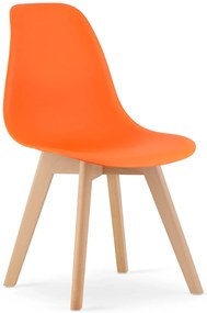 Zestaw pomarańczowych krzeseł w stylu skandynawskim 4 szt F3-Z43
