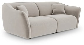 Beżowa aksamitna sofa 206 cm Tokyo – Cosmopolitan Design