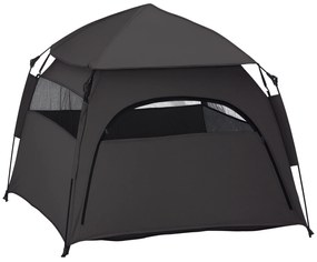 PawHut Namiot dla Zwierząt, Namiot dla Psów, składany, odporny na pogodę, buda dla dużych psów, Czarny