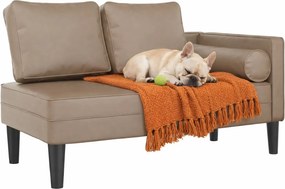 Leżanka do salonu z ekoskóry cappuccino W7-F10