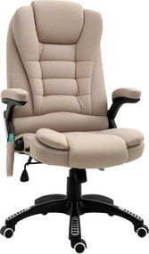 Vinsetto Ergonomiczny fotel biurowy z funkcją masażu i ogrzewania, regulowany, 67 x 74 x 107–116 cm, Brązowy