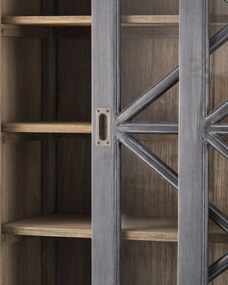 Kredens Rimir 160x50x220 old black &amp; natural