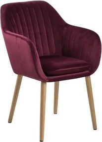 Skandynawskie krzesło do jadalni z tkaniny welurowej Emilia Velvet