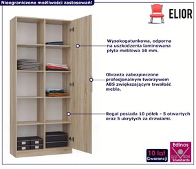 Wysoki regał na ubrania dąb sonoma R1-A60