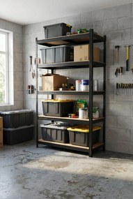 Czarny regał do piwnicy 875 kg K6-P82