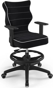 Obrotowe krzesło do biurka Duo Black rozmiar 6 (159-188 cm) z podnóżkiem