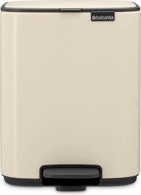 Beżowy stalowy kosz na śmieci z pedałem 7 l Bo – Brabantia
