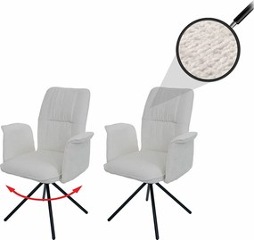 Krzesło do jadalni MCW-N99 (zestaw 2 sztuk),  kremowy