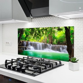 Panel Szklany Ukryty Wodospad W Gęstwinie