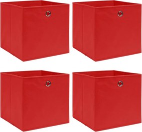 Zestaw czerwonych pudełek z materiału 4 sztuki W8-F02