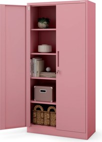 Szafa biurowa Fresh Style Jan 90x40x185 cm pudrowy róż