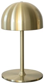 Lampa stołowa LED w kolorze mosiądzu ze zdalnym sterowaniem i metalowym kloszem (wysokość 22 cm) Tim – Sirius