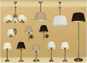 Lampa stołowa z abażurem L-B1W