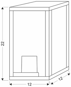 Czarny nowoczesny kinkiet zewnętrzny - D189 T8-R56