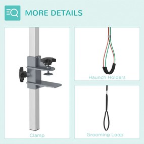 PawHut Ramię do strzyżenia zwierząt domowych, regulowane, 36 x 8 x 74 cm, Srebrny