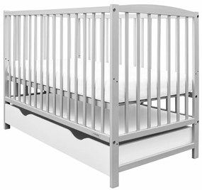 New Baby Łóżeczko dziecięce Lilly z szufladą,szare