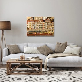 Obraz na szkle - Dzielnica Waterfront, Portugalia (70x50 cm)